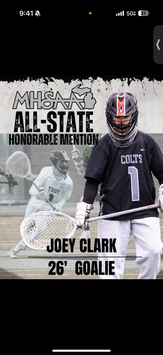 Troy High Lacrosse (@troylacrosse) on Twitter photo Shoutout to our very own Joey Clark for receiving all state honorable mention!
<a href="/MHSAA/">MHSAA</a> <a href="/MIPrepZone/">MIPrepZone</a> <a href="/mittenstatelax/">mittenstatelax</a> Shoutout to our very own Joey Clark for receiving all state honorable mention!
<a href="/MHSAA/">MHSAA</a> <a href="/MIPrepZone/">MIPrepZone</a> <a href="/mittenstatelax/">mittenstatelax</a>