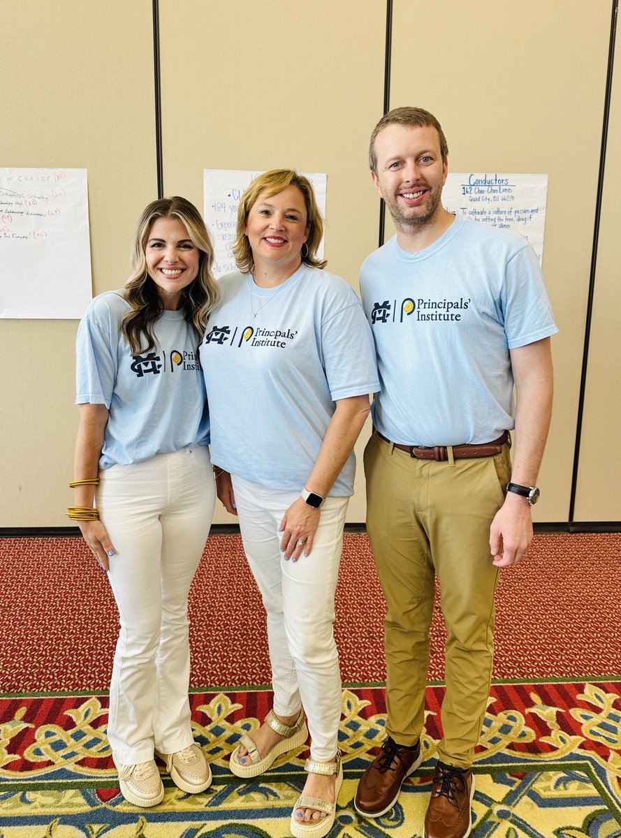 At Mississippi College this past week, Reagan Sawyer, Marrion Winders and Anthony Golding attended the Principal's Institute, where they learned about trust, communication and connectedness from leaders across Mississippi. #TPSD