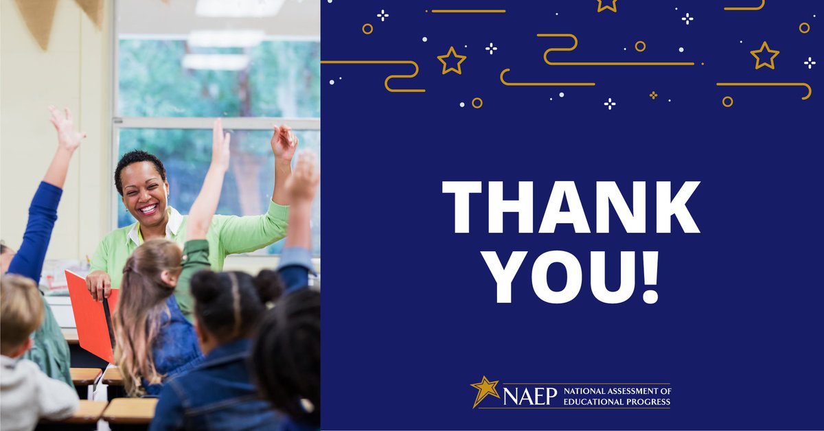 As the school year ends, we want to thank the school administrators, teachers, staff, and students who participated in the NAEP 2025 assessments. The data will help inform improvements to education and how we conduct our assessments moving forward. We appreciate you!