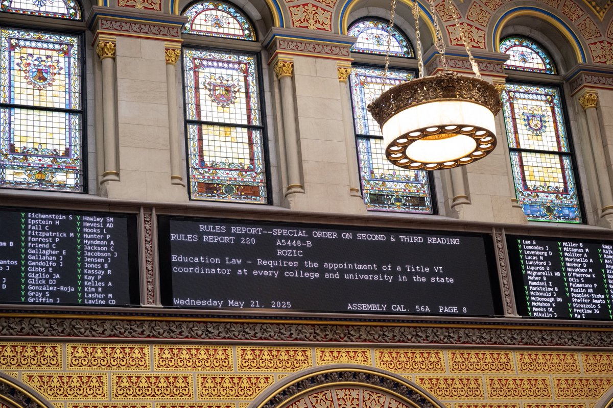 Nily Rozic 李羅莎 (@nily) on Twitter photo Antisemitism on college campuses is rising — and it’s unacceptable. Together with <a href="/tobystavisky/">Toby Ann Stavisky</a>, we passed a bill requiring all NY colleges to appoint Title VI Coordinators to fight discrimination and protect students.
Now, <a href="/GovKathyHochul/">Governor Kathy Hochul</a> must sign it into law. Antisemitism on college campuses is rising — and it’s unacceptable. Together with <a href="/tobystavisky/">Toby Ann Stavisky</a>, we passed a bill requiring all NY colleges to appoint Title VI Coordinators to fight discrimination and protect students.
Now, <a href="/GovKathyHochul/">Governor Kathy Hochul</a> must sign it into law.