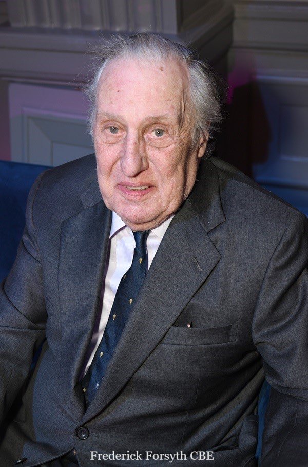 A snap I took of the great Frederick Forsyth at one of my Oscar Wilde parties. He was the master story-teller. I met him because we shared an agent. I admired because he could write a thrilling page-turner like few others. And he was fun &amp; funny, a privilege to know. RIP.