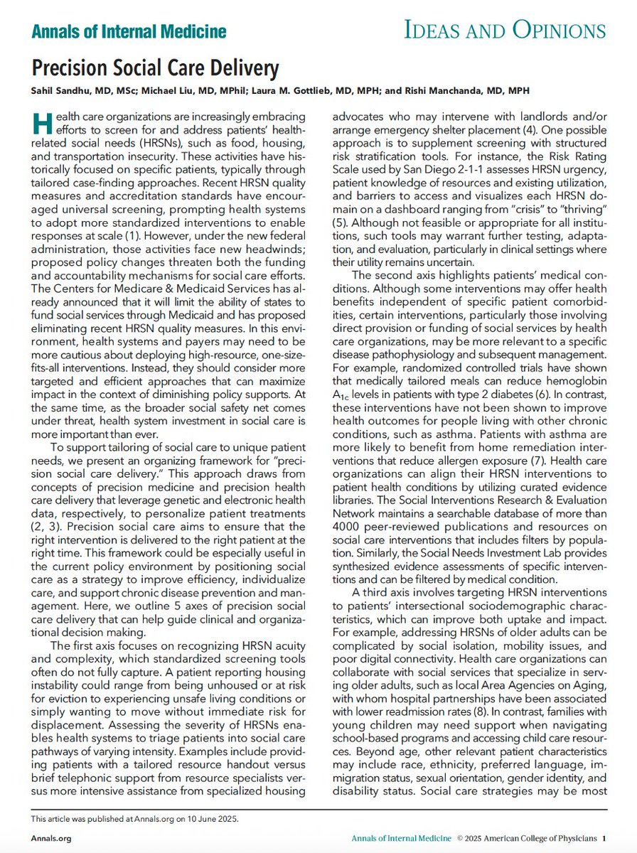 LiuMichaelMD's tweet photo. Tailored efforts to address social needs (e.g., 🏘️ insecurity) are needed given recent ⬇️ in policy support. In @AnnalsofIM, we offer a "precision social care delivery" framework to help deliver the right intervention to the right patient at the right time
https://t.co/dOw6pJaU46 https://t.co/cXMSCUw0yr