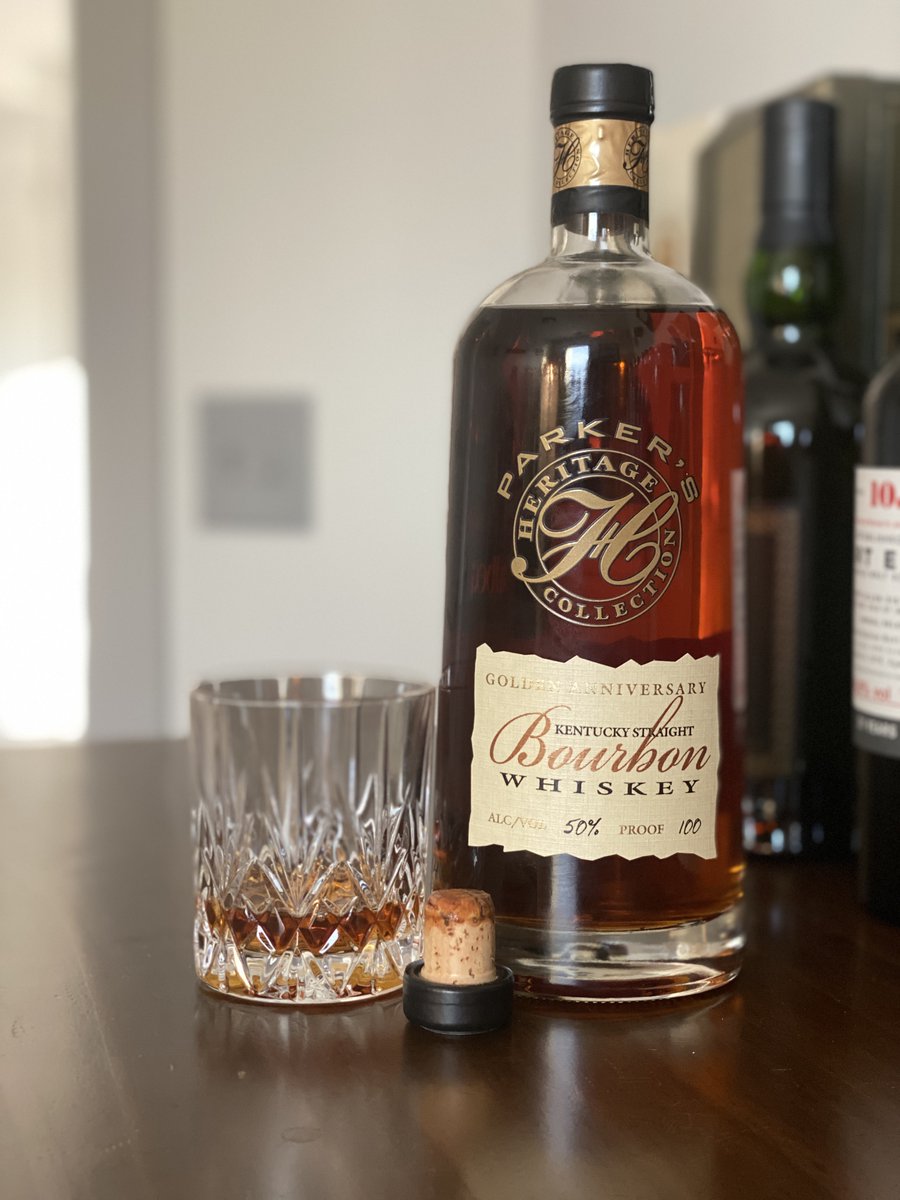 Birthday week whiskey #7 of 7. Popping the top on Parker's Heritage Collection Golden Anniversary bourbon, released back in 2008 to celebrate the 50th anniversary of master distiller Parker Beam's employment with Heaven Hill Distillery. Great whiskey. Great man. Miss you Parker.