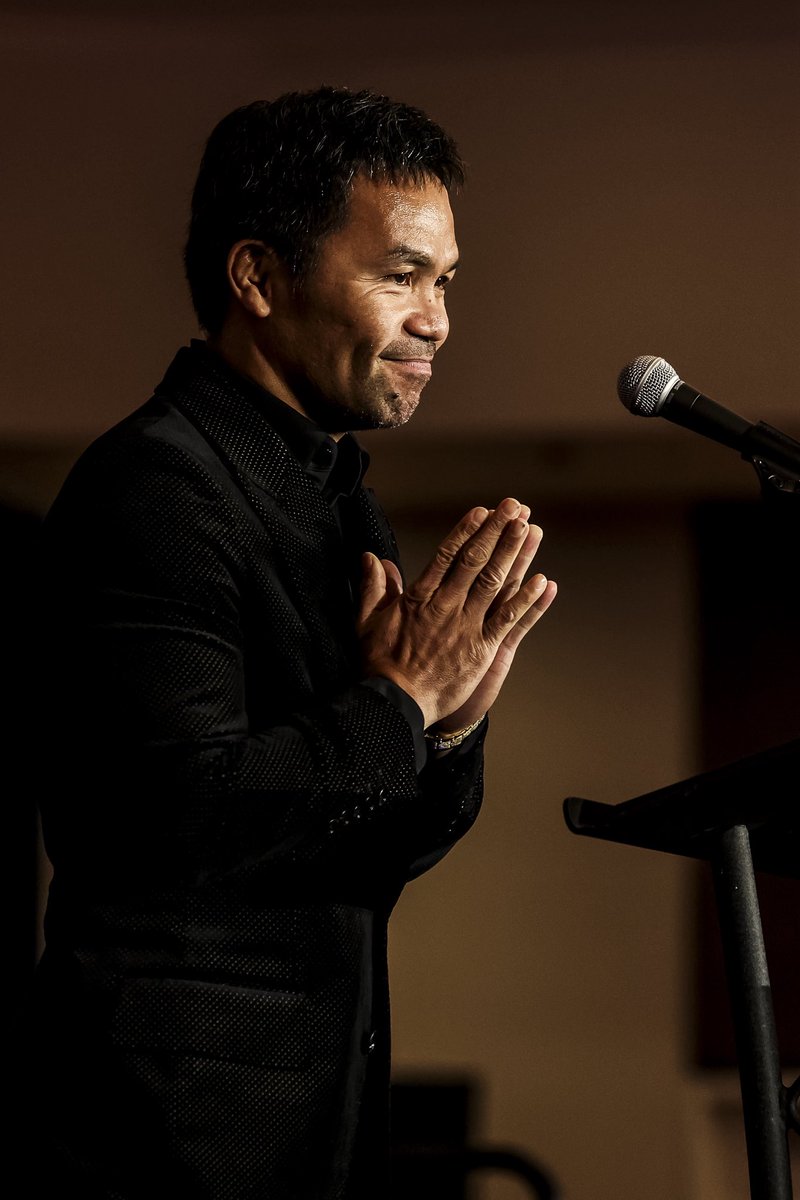 MannyPacquiao's tweet image. From the streets of General Santos, to the bright lights of Las Vegas, to tonight at the International Boxing Hall of Fame.
No shoes, no food, no chance, just a dream in my heart.
I never imagined this moment, but by God’s grace, here we are.
This is not just about boxing.
It’s…