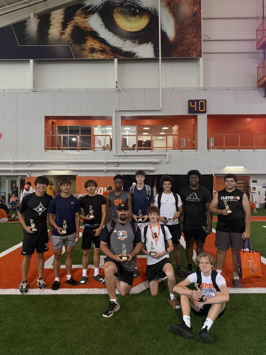 CoachShultzOL's tweet photo. Thank you @ClemsonFB for having me out to work the same camp I grew up attending. Tons of new takes and perspectives of the game. 
6-0 Swinney Ball Champions‼️ 
@UTPBFootball @CoachK__Mac @MikeBabcock44 @BTHOM63_100 @CoachMattLuke https://t.co/0TYOmqfYYg