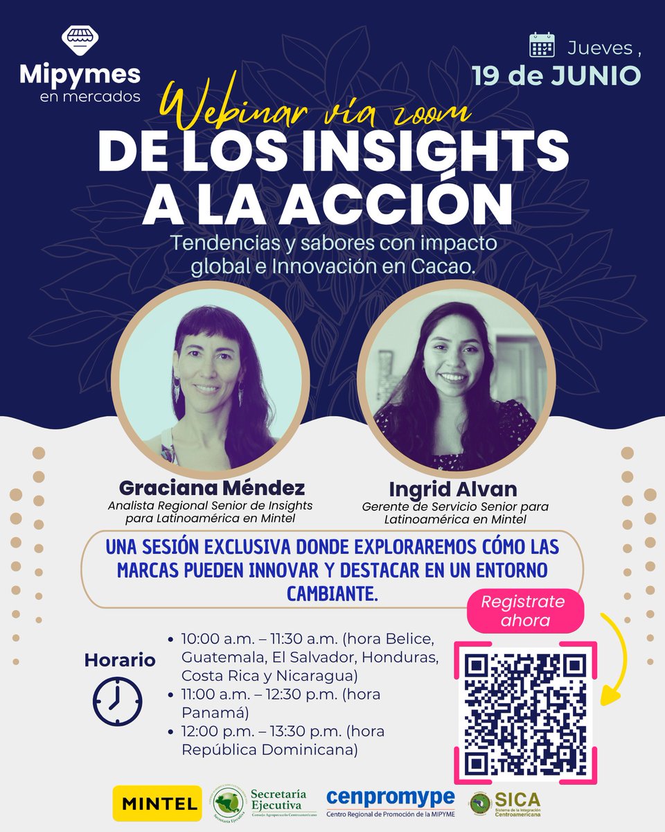 CENPROMYPE (@cenpromype_sica) on Twitter photo ๐ ยฟCรณmo pueden las marcas adaptarse e innovar en medio de disrupciones?
<a href="/mintelnews/">Mintel</a> <a href="/SE_CAC/">SE-CAC</a> y #Cenpromype te invitan a โ๐ฐ๐ฃ๐๐๐๐๐๐จ ๐๐ ๐จ๐๐๐๐ฬ๐ฃโ, este 19 de junio.
Una sesiรณn con expertas que convertirรกn tendencias en oportunidades. ๐
us06web.zoom.us/webinar/registโฆ ๐ ยฟCรณmo pueden las marcas adaptarse e innovar en medio de disrupciones?
<a href="/mintelnews/">Mintel</a> <a href="/SE_CAC/">SE-CAC</a> y #Cenpromype te invitan a โ๐ฐ๐ฃ๐๐๐๐๐๐จ ๐๐ ๐จ๐๐๐๐ฬ๐ฃโ, este 19 de junio.
Una sesiรณn con expertas que convertirรกn tendencias en oportunidades. ๐
us06web.zoom.us/webinar/registโฆ
