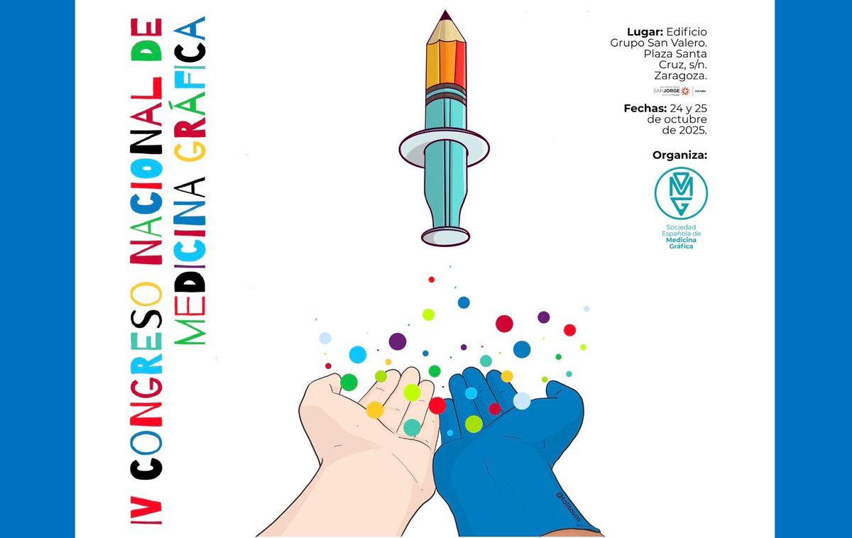 Fernando A. Navarro (@navarrotradmed) on Twitter photo 📣 IV Congreso Nacional de Medicina Gráfica
Zaragoza🇪🇸: <a href="/GraficaMedicina/">Medicina-Grafica (SEMGRAF)</a>, 24 y 25 de octubre.
Info: proyectosypersonas.portaleira.com/projects/semgr… 📣 IV Congreso Nacional de Medicina Gráfica
Zaragoza🇪🇸: <a href="/GraficaMedicina/">Medicina-Grafica (SEMGRAF)</a>, 24 y 25 de octubre.
Info: proyectosypersonas.portaleira.com/projects/semgr…