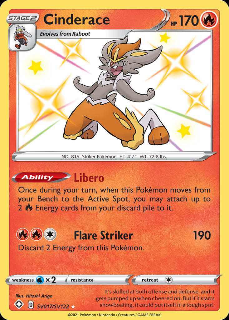 I've never been a super big fan of shiny Cinderace but I LOVE this card so much simply because of how Cinderace is posed