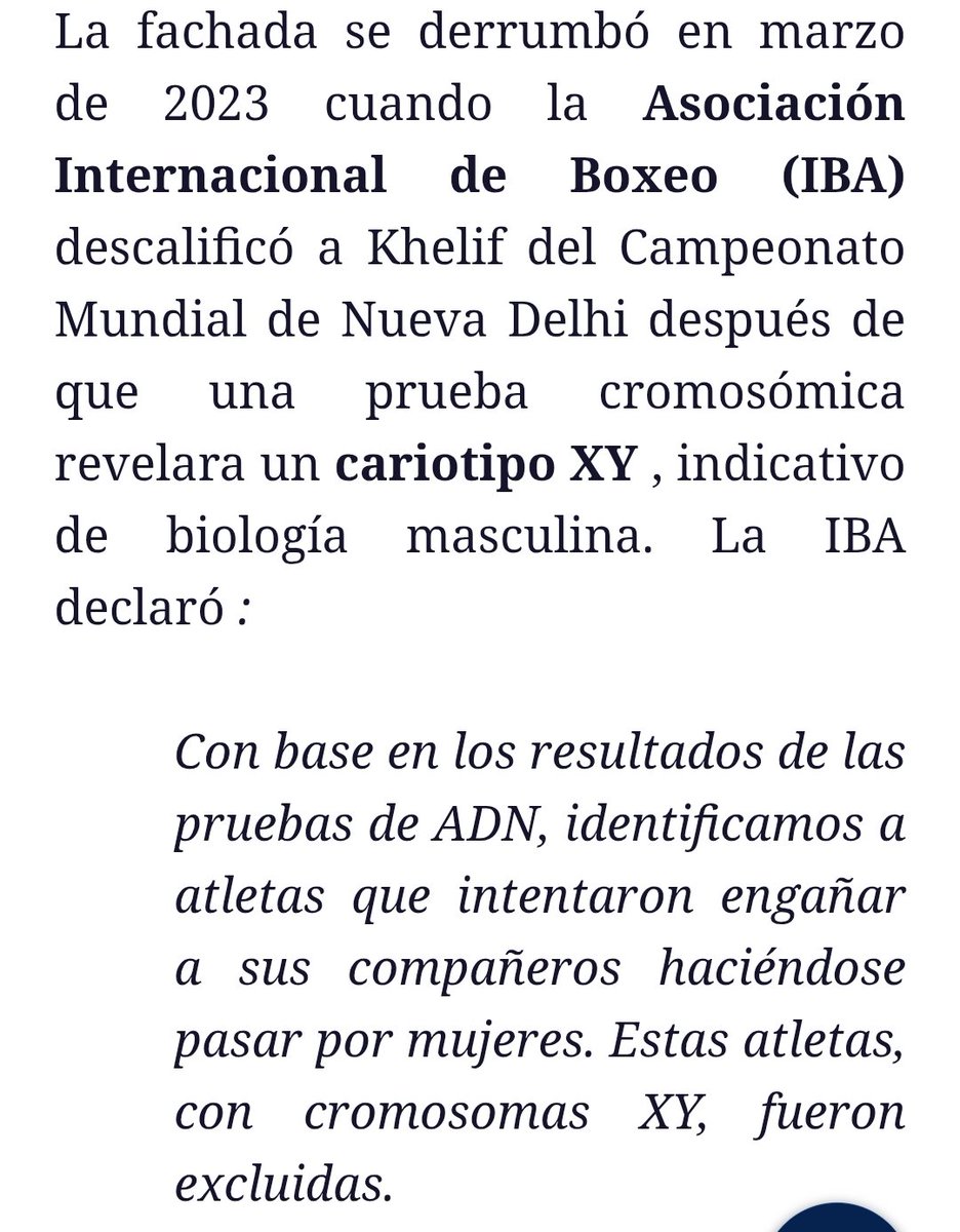 Ostiaa... De ser cierta esta información, lo de Khelif viene de lejos. La primera en notar que no era hembra fue una entrenadora que le vio pelo en el pecho. Khelif se negó entonces a hacerse ningún test. Las autoridades deportivas de Argelia, lo sabían. 

monde-mensonger.org/post/the-fall-…