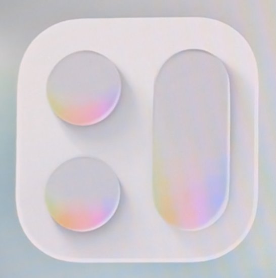 Codesleuth's tweet image. The Apple design logo for Liquid Glass looks like a shocked robot emoji.
Can't unsee.