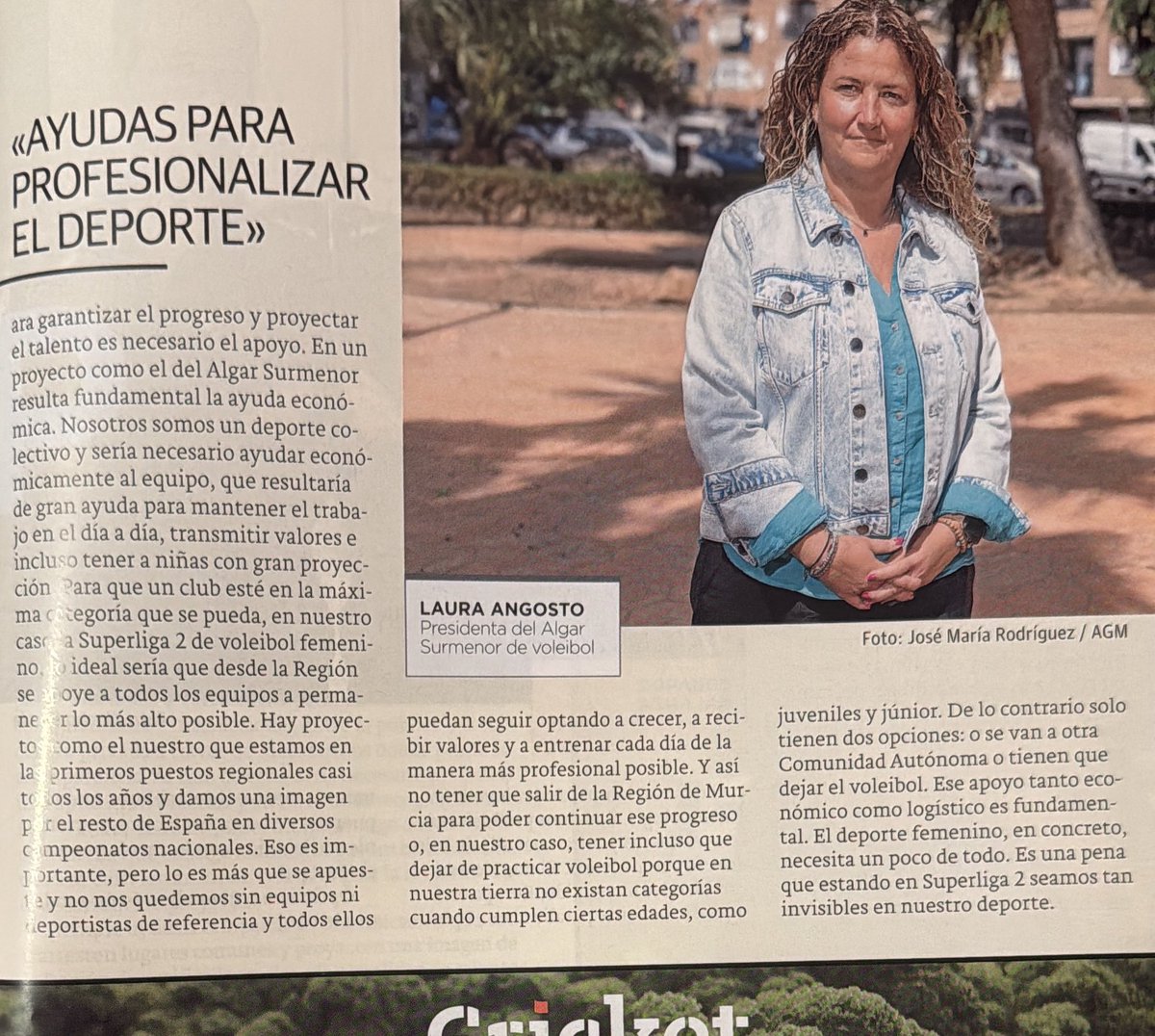 salir en un suplemento d un periódico,representando a tu club,pidiendo ayuda y visibilidad es “guay”,pero cuando ese finde juega l <a href="/selfemvoleibol/">Las Leonas del Voley</a>  y n sale ni 1 sola ref(jugando el europeo) en  un periódico deportivo,te das cuenta que l lucha es +complicada
#yosoyalgarsurmenor