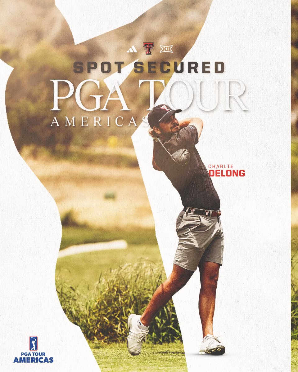 Texas Tech Men’s Golf (@texastechmgolf) on Twitter photo Professional ✅🏌️♂️
Congrats to Charlie DeLong, one of the newest members of <a href="/PGATOURAmericas/">PGA TOUR Americas</a>!! He gained full status for the second half of the tour this season after finishing T-4th at PGATA Q-School at Champions Pointe GC
#WreckEm | <a href="/Charlie_delong_/">Charlie Delong</a> Professional ✅🏌️♂️
Congrats to Charlie DeLong, one of the newest members of <a href="/PGATOURAmericas/">PGA TOUR Americas</a>!! He gained full status for the second half of the tour this season after finishing T-4th at PGATA Q-School at Champions Pointe GC
#WreckEm | <a href="/Charlie_delong_/">Charlie Delong</a>