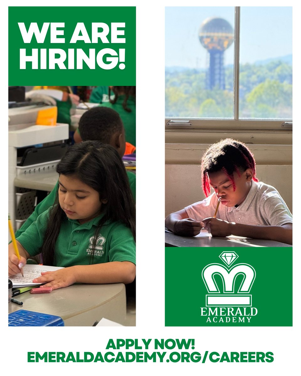 💚 Want to join the Emerald Academy team and make a difference with our city's scholars?! Explore current opportunities and apply today: emeraldacademy.org/careers