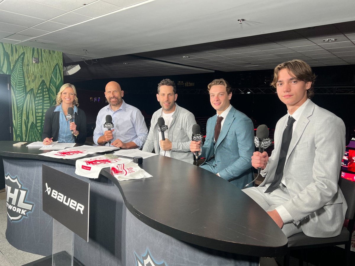 NHL Network (@nhlnetwork) on Twitter photo Top #NHLDraft prospects James Hagens and Jake O'Brien stop by #NHLNow to talk #StanleyCup Final, the draft, and more!
<a href="/KathrynTappen/">Kathryn Tappen</a> | <a href="/Rupper17/">Mike Rupp</a> | <a href="/jasondemers5/">jason demers</a> | Top #NHLDraft prospects James Hagens and Jake O'Brien stop by #NHLNow to talk #StanleyCup Final, the draft, and more!
<a href="/KathrynTappen/">Kathryn Tappen</a> | <a href="/Rupper17/">Mike Rupp</a> | <a href="/jasondemers5/">jason demers</a> |