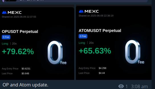 CryptoKane100x's tweet photo. Both entry shared in free group. https://t.co/2nDG7VC5WJ

#crypto #altseason #cryptopump #atom #op https://t.co/hGjHqsxujV