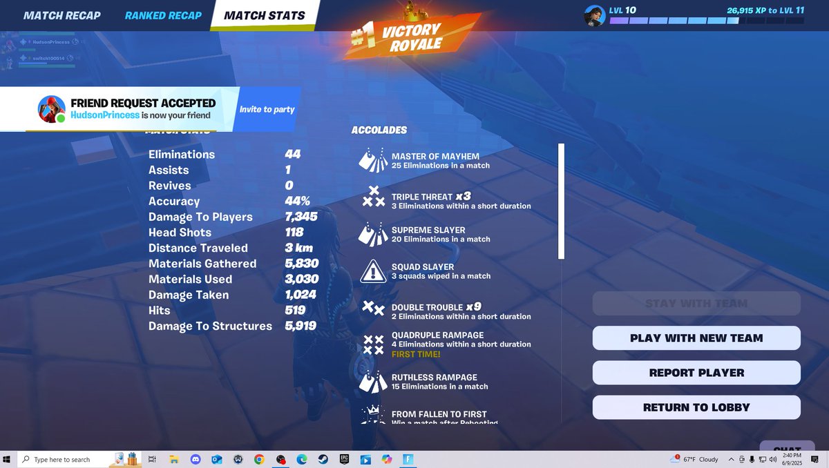 2xWolf_'s tweet photo. I JUST DROPPED A 44 ELIM GAME https://t.co/40brA2EqU7