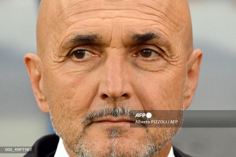 Italy's head coach Luciano Spalletti looks on during the 2026 World Cup qualifiers Europe zone group I football match between Italy and Moldova at the Mapei Stadium in Reggio Emilia