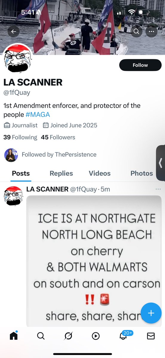 Tammie McDonald (@tammiemcdonal17) on Twitter photo He’s back.. this guy is posting where ICE is.. make him famous, again <a href="/catturd2/">Catturd ™</a> <a href="/libsoftiktok/">Libs of TikTok</a> <a href="/JackPosobiec/">Jack Poso 🇺🇸</a> He’s back.. this guy is posting where ICE is.. make him famous, again <a href="/catturd2/">Catturd ™</a> <a href="/libsoftiktok/">Libs of TikTok</a> <a href="/JackPosobiec/">Jack Poso 🇺🇸</a>