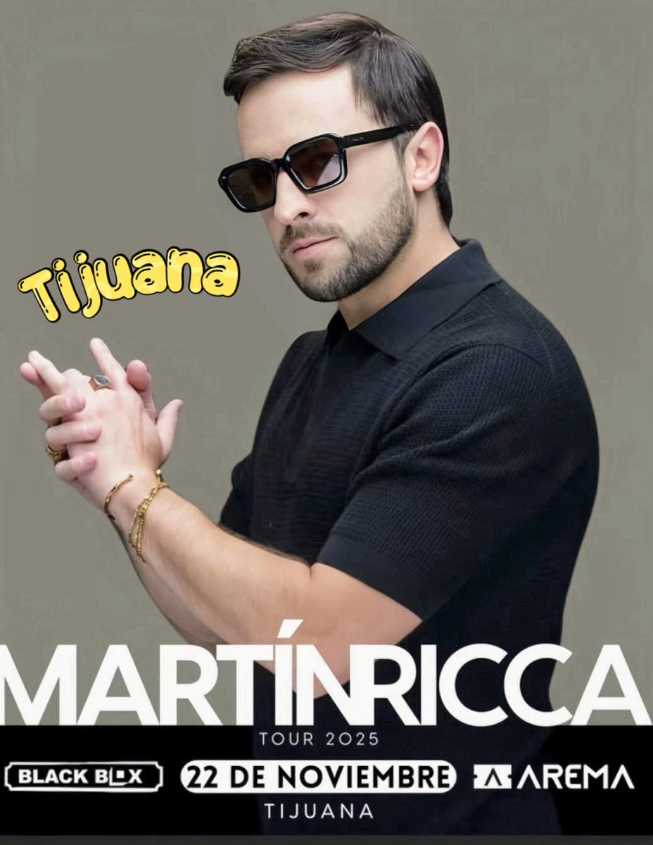 GeneracionTN's tweet photo. El Rey de nuestra generación @RiccaSound vuelve a regalarnos su padrísima música con su próximo “Tour 2025” en el cual estará presentándose en 5 diferentes ciudades por México y no te lo puedes perder por nada del mundo: 🤩

TIJUANA 22 de Noviembre 
📍Black Box 👇🏻 https://t.co/s0gpObhAei