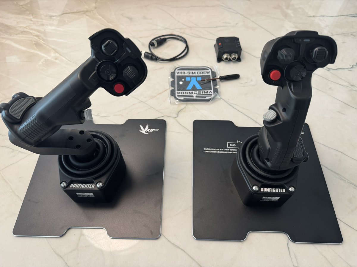They have arrived. Let’s see how they fly! VKB Gunfighter IV - “Space Combat” Premium L&amp;R with Omni adapter. <a href="/VKBsim/">VKBsim</a> <a href="/RobertsSpaceInd/">Star Citizen</a>