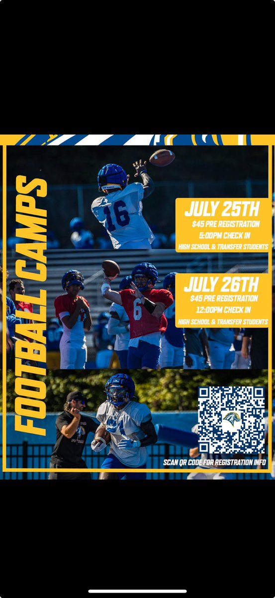 Can’t wait to see the talent running around the BLUE TURF‼️7-25-25 and 7-26-25

newhavenchargers.com/sports/2010/2/…