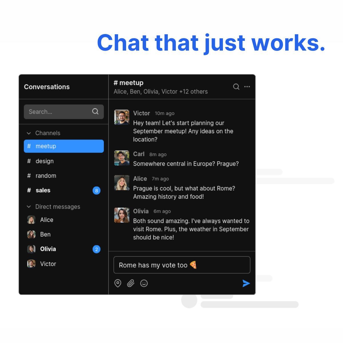 TalkJS's tweet image. ✨ Chat that just works — in 10 minutes.
With TalkJS chat SDKs (React, Flutter, RN, JS), you get:
✓ Real-time chat
✓ Themeable UI
✓ Fast, scalable setup
Start building: talkjs.com/build/chat-sdk/