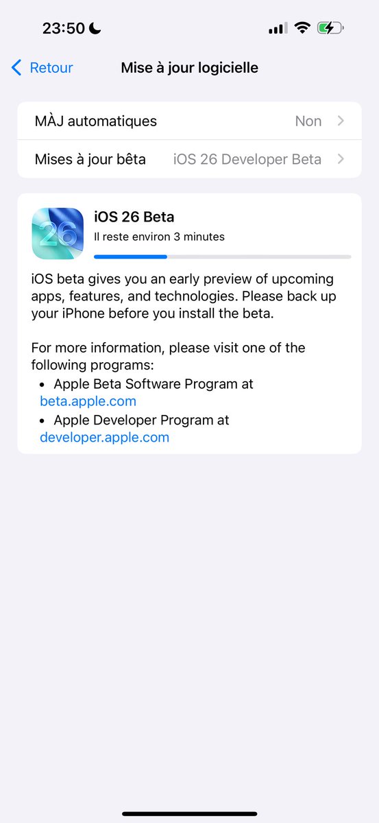 J’ai craquer c’est bon j’en ai marre d’attendre iOS 26 J’arrive !!!!! 🥳🥳🎉🎉 #WWDC25