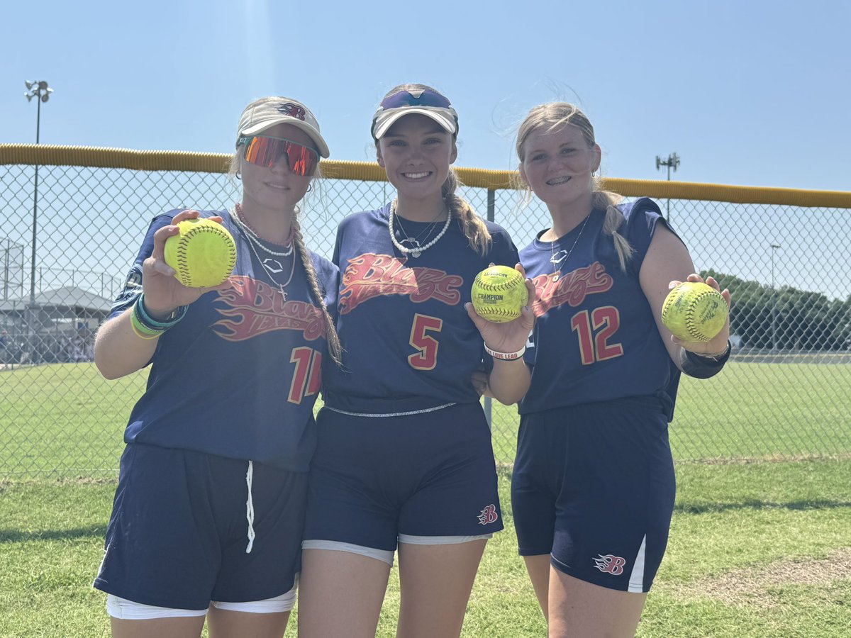 Texas Blaze 16U Gold (@txblazegold16) on Twitter photo Great weekend in Tulsa for these ballers. We hit .359 with a .396 OBP and scored 28 runs. Our pitching was amazing only giving up 11 runs and striking out 41!!
Shoutout to the bombsquad this weekend;
2026 <a href="/JennaWhit2026/">Jenna Whitmire</a>
2026 <a href="/MkaylaHicks2/">M’kayla Hicks</a>
2027 <a href="/brindle_wolfe/">Brindle Wolfe</a>
<a href="/TulsaElite/">Tulsa Elite Sports</a> Great weekend in Tulsa for these ballers. We hit .359 with a .396 OBP and scored 28 runs. Our pitching was amazing only giving up 11 runs and striking out 41!!
Shoutout to the bombsquad this weekend;
2026 <a href="/JennaWhit2026/">Jenna Whitmire</a>
2026 <a href="/MkaylaHicks2/">M’kayla Hicks</a>
2027 <a href="/brindle_wolfe/">Brindle Wolfe</a>
<a href="/TulsaElite/">Tulsa Elite Sports</a>