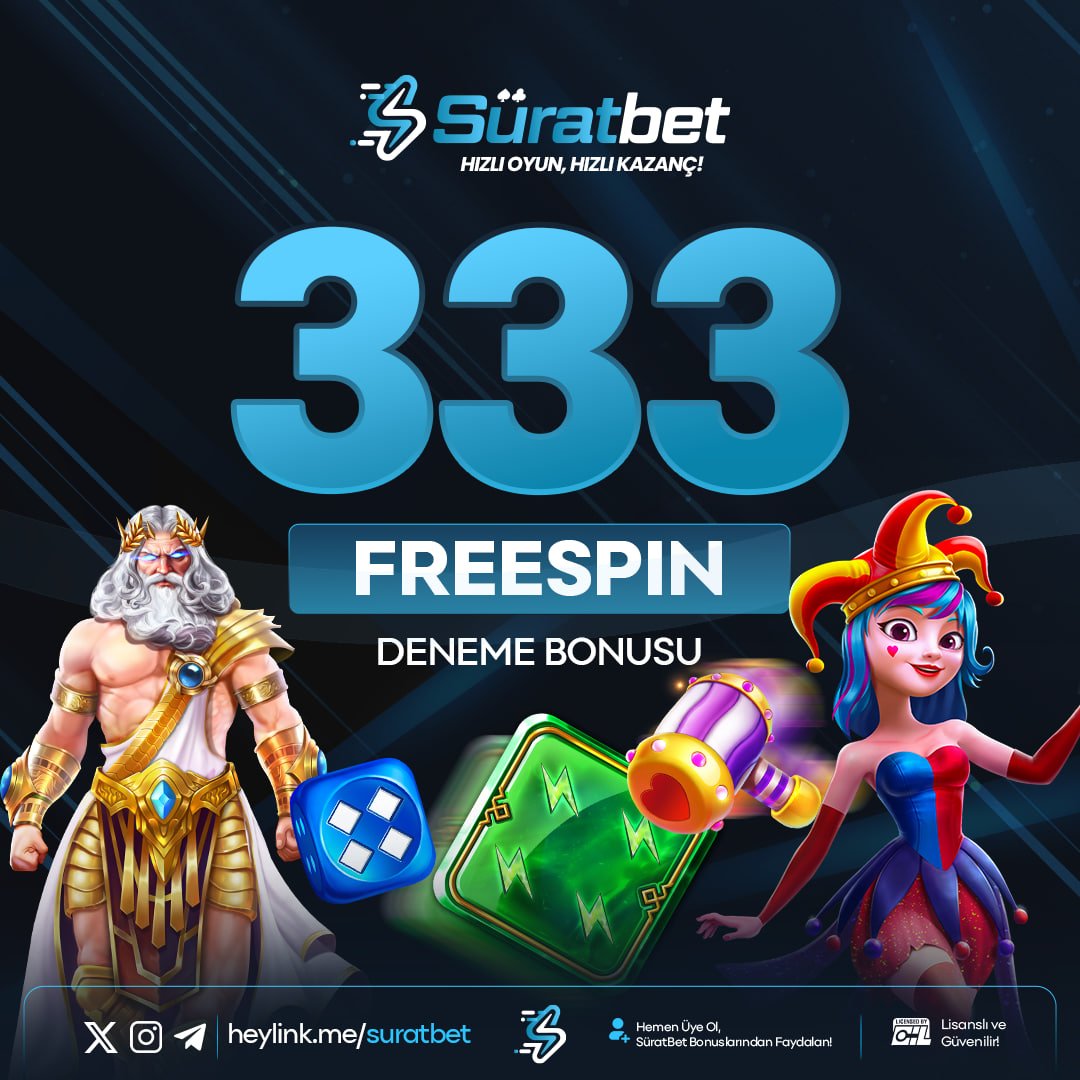 🍭#SüratBet'te Kazanma Zamanı! 

🍭 333 #FreeSpin ile #slot heyecanını ücretsiz yaşa!

🍭 Şansını dene, büyük ödülleri yakalama fırsatını kaçırma!

👉Hemen Üye Ol, deneme bonusunu kap! suratgiris.com/surat