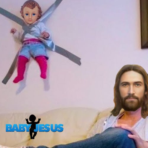 BabyJesusMeme's tweet photo. @calebsol Fear not. 

BabyJesus is sticking around.

Faith in Baby steps. https://t.co/CxK1AFHY8U
