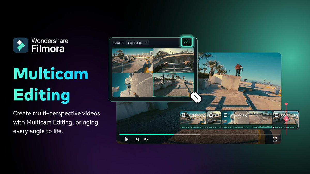 Filmora_Editor's tweet photo. 🎬 Multiple Angles, One Seamless Edit

Filmora's Multi-Camera Editing lets you sync and switch between camera feeds effortlessly.

👉 Discover how: https://t.co/99Yk8uGUZX
#Filmora #MultiCamEditing #VideoEditing #ContentCreation https://t.co/EjxlFPUWhj