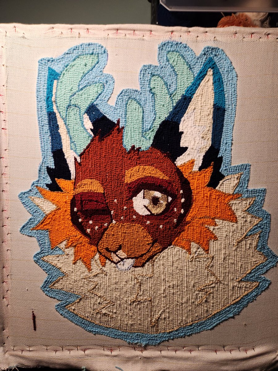 CacklingHyenaa's tweet photo. Rug process. Shaving is next💙💙💙 https://t.co/rHusCVnNQ7