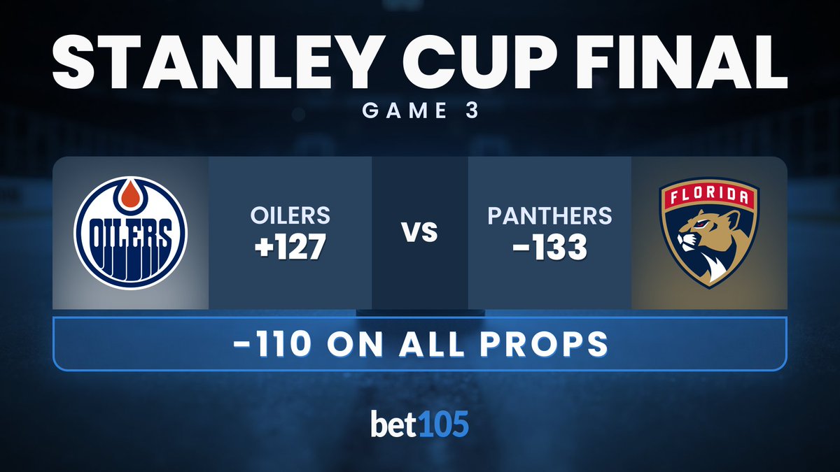 bet_105's tweet image. With record-breaking volume on our last NBA promo, we had no choice but to run it back for the Stanley Cup. 🏀🔥🏒

Now live: 1.5% margin moneylines and -110 player props—some of the tightest NHL pricing in the world.
 Bet smarter. Bet105.