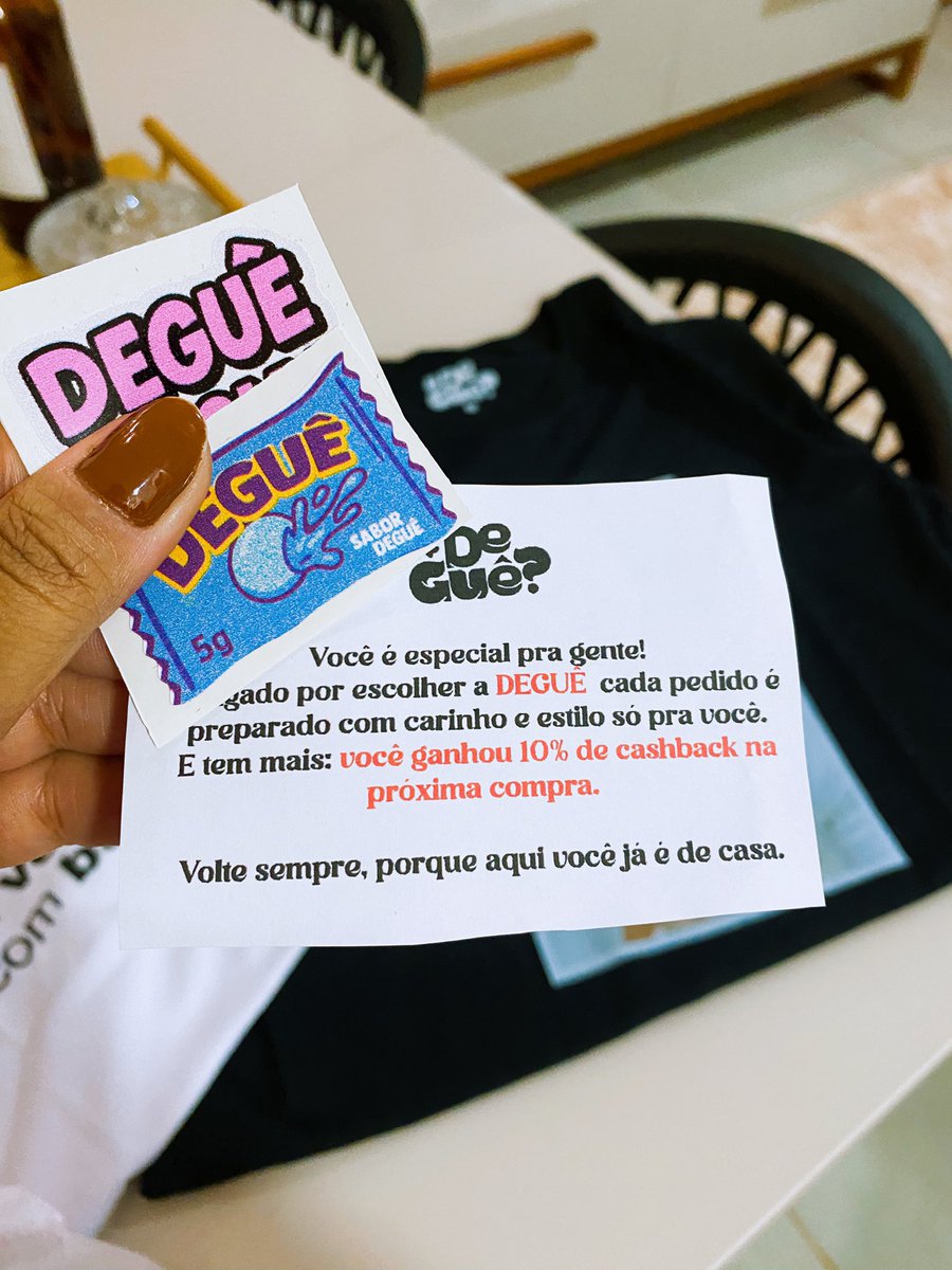Chegou minhas camisetas da loja do <a href="/davibritobr/">Davi Brito</a> 🤍🗣️ o tecido PERFEITO, qualidade excelente! Amei amei amei ✨#degue