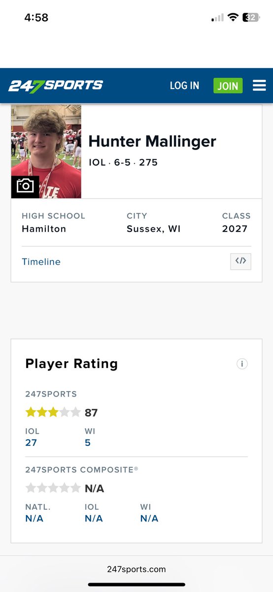 Blessed to be ranked a 3⭐️ per <a href="/247Sports/">247Sports</a>!! <a href="/CoachRyanOlson/">Ryan Olson</a> <a href="/OB_Cats/">Bill O'Boyle</a> <a href="/CoachJoeRudolph/">Joe Rudolph</a> <a href="/CoachBlaz/">AJ Blazek</a> <a href="/OU_CoachB/">Bill Bedenbaugh</a> <a href="/grant_newsome/">Grant Newsome</a> <a href="/CoachMattLuke/">Matt Luke</a> <a href="/CoachAgpalsa/">Daryl Agpalsa</a> <a href="/aleczierlein/">Alec Zierlein</a> <a href="/CoachCKap/">Chris Kapilovic</a> <a href="/HHSCoachGumm/">🪓 Justin Gumm 🪓</a> <a href="/MJ_NFLDraft/">Mark Johnson</a> <a href="/Mr_Nellis/">Joel Nellis</a>