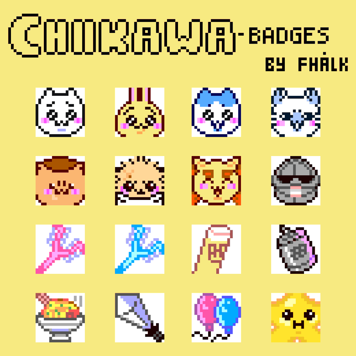 Fhalk_Pixel's tweet photo. Happy Monday! Just a reminder that I have these two Badge packs available on my VGen shop! If you're looking for custom badges, commissions are open by the way!
#pixelart #vgen #vtuber #streamassets #badges #pixelbadges #vtuberassets https://t.co/7zJIcKnao6