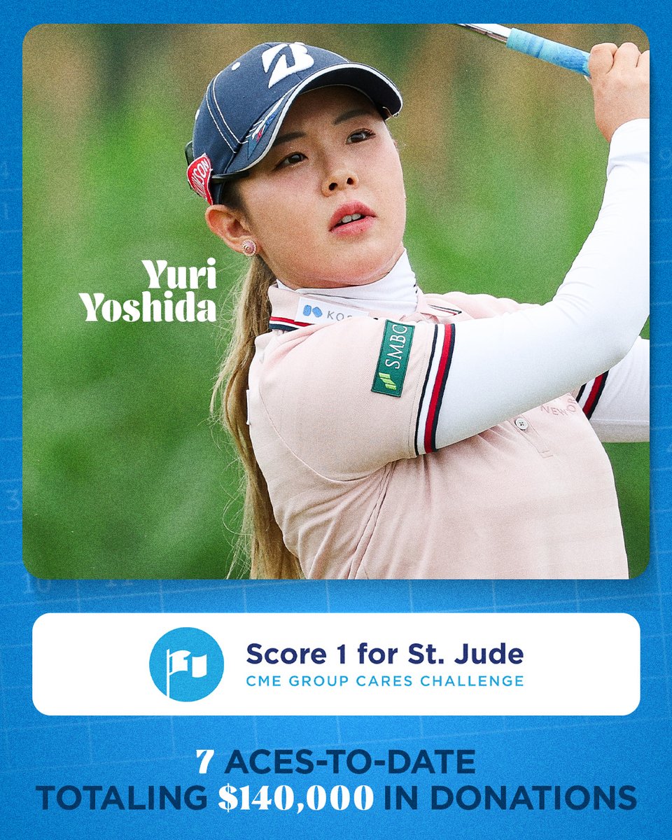 LPGA (@lpga) on Twitter photo Three total aces over the weekend adds $60,000 to the #Score1ForStJude total π <a href="/CMEGroupLPGA/">CME Group Tour Championship</a> Three total aces over the weekend adds $60,000 to the #Score1ForStJude total π <a href="/CMEGroupLPGA/">CME Group Tour Championship</a>