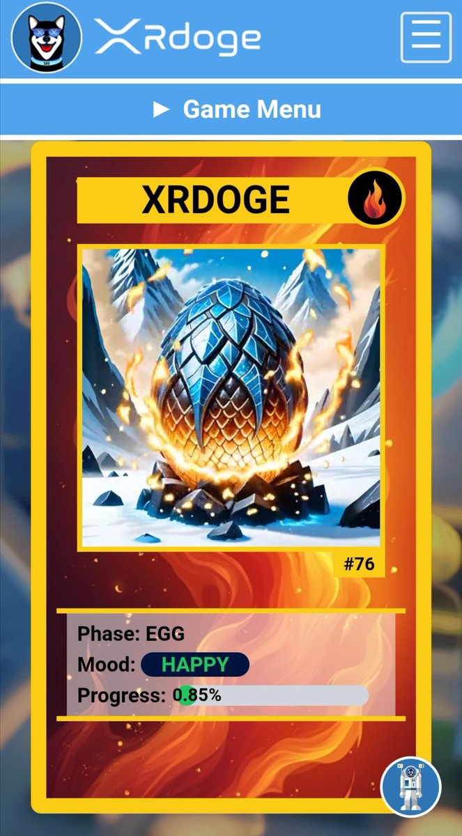Harahander's tweet image. The first Dynamic NFT on XRPL 💥
XRdoge has arrived with true fire 🔥
This isn’t just an ordinary NFT - it’s a real game card you can play with.
I love the fact that it's animated and going to evolve over time 🫶
Soon, from these flames, something legendary will hatch 😎