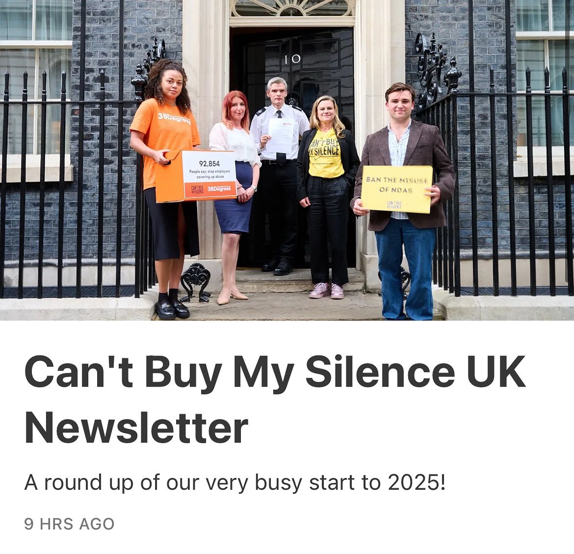 cbmsilence's tweet image. 🚨 CBMS UK’s mid-year newsletter is here.
From growing momentum in Parliament to keynote speeches - we’ve been busy.
Catch up on the fight to end the misuse of NDAs and what’s coming next.
open.substack.com/pub/cantbuymys…