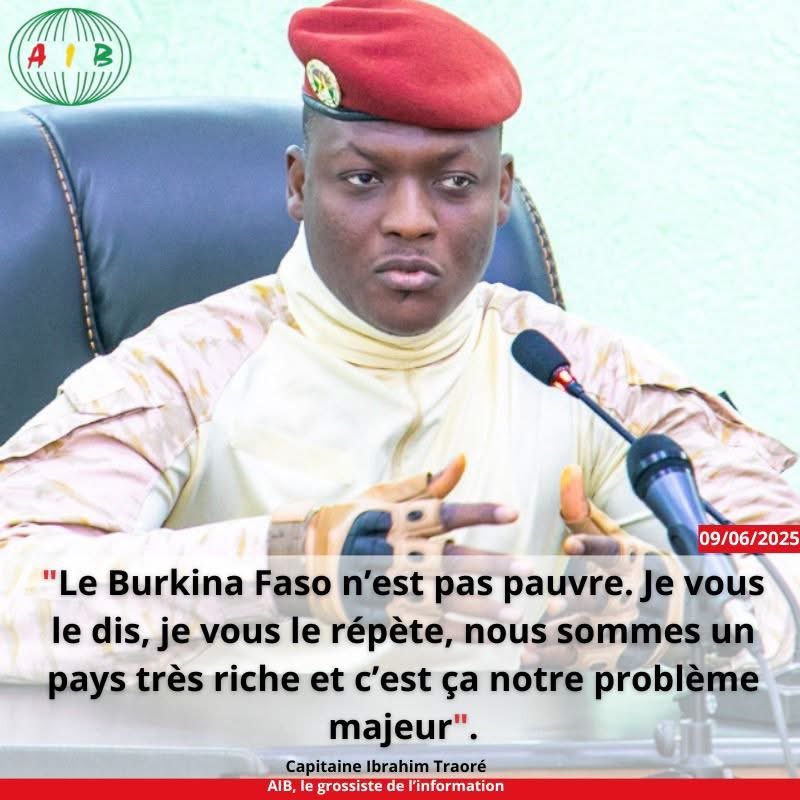 🛑🇧🇫- “Burkina Faso is not poor. I tell you, I repeat, we are a very rich country and that is our major problem.”

Well, he studied geology in college before joining the army. So, he knows what he is talking about. 

He went on to add that they don’t want us to know that our