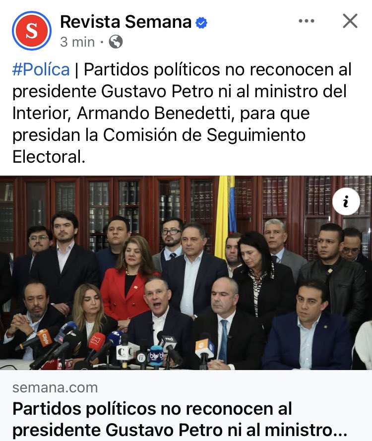 La fotografía es un resumen de la estrategia que, desde el 7 de agosto de 2022, ha buscado anular la voluntad popular y bloquear a toda costa la ejecución del plan de gobierno de Petro. Pero el colmo de la vileza es la instrumentalización de la tragedia con cálculo electoral.
