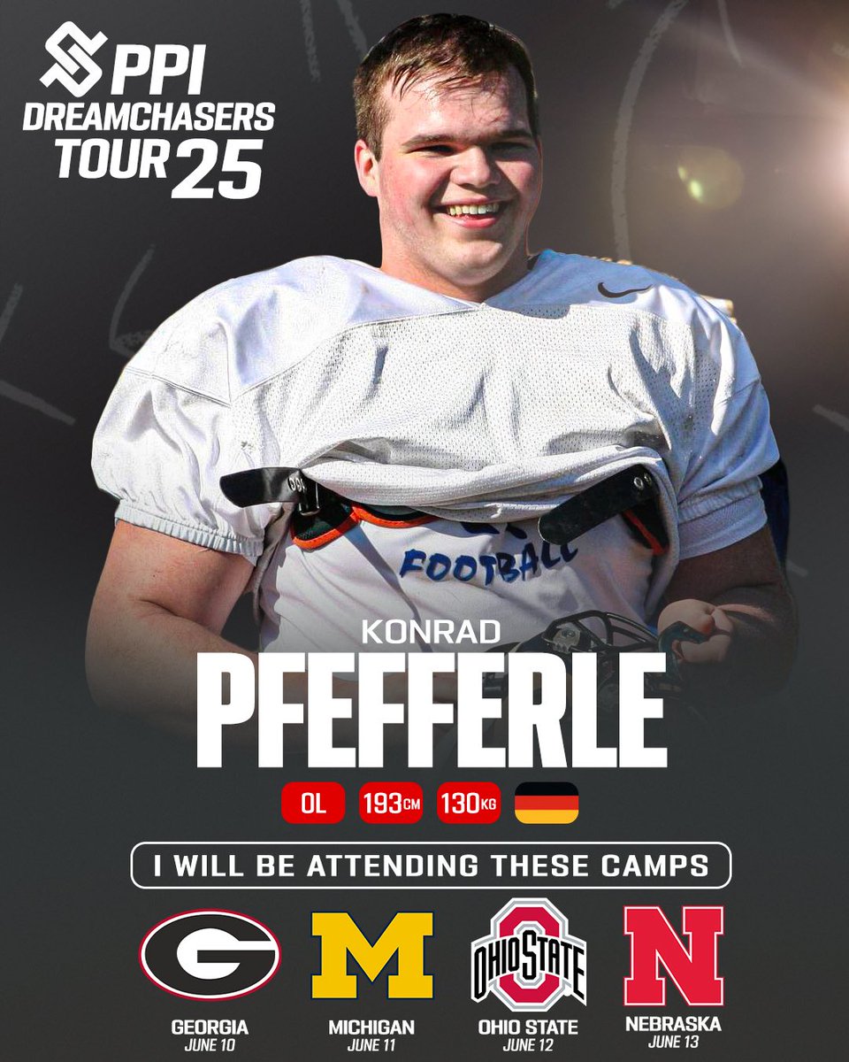 Konradpfe's tweet image. I will be participating in these camps‼️‼️
Grateful to be a part of it
@PPIRecruits @BCollierPPI @JoshAlaeze