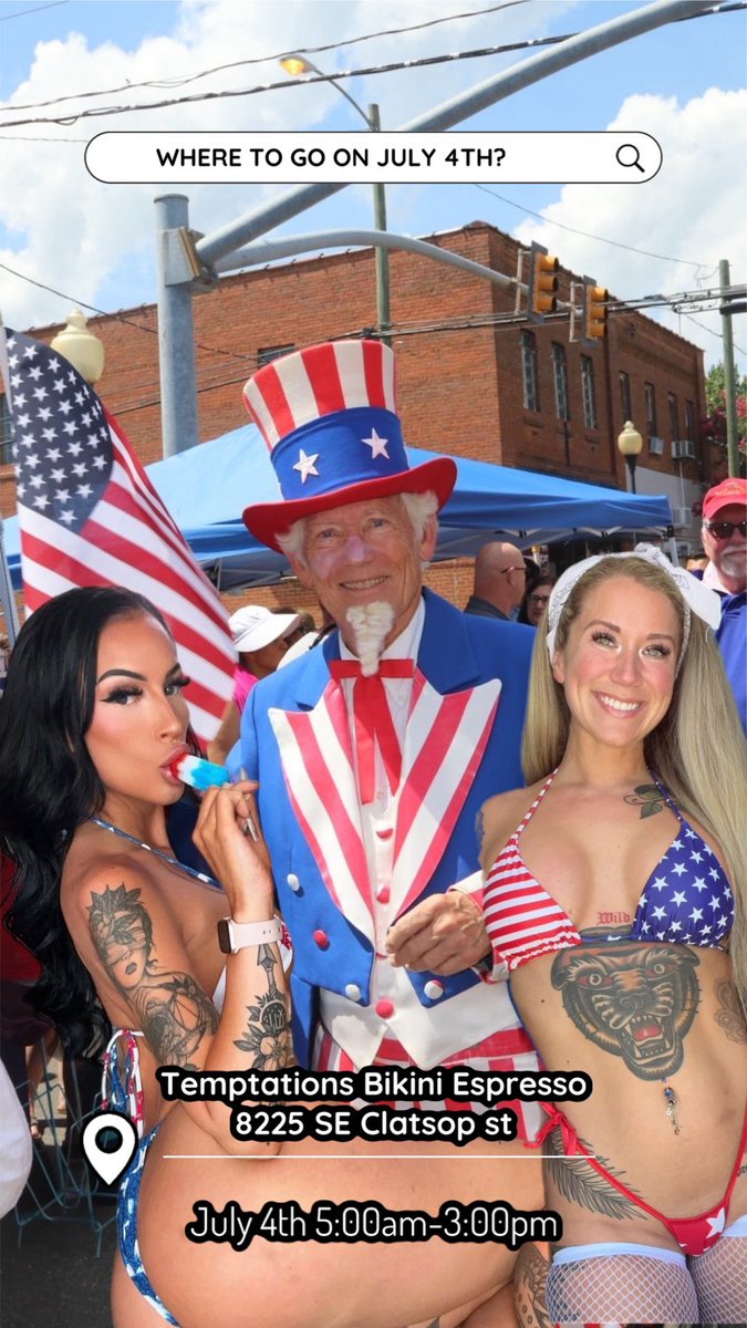 Littlemiss.Sunshine (@sluttycomedian) on Twitter photo Time to get Red White & Blue balled by your American bomb shells 🧨 🦅
<a href="/barista_aurora/">⁺‧₊˚ ཐི⋆Aurora⋆ཋྀ ˚₊‧⁺</a> <a href="/BrewTemptation/">Temptations Bikini Espresso</a> Time to get Red White & Blue balled by your American bomb shells 🧨 🦅
<a href="/barista_aurora/">⁺‧₊˚ ཐི⋆Aurora⋆ཋྀ ˚₊‧⁺</a> <a href="/BrewTemptation/">Temptations Bikini Espresso</a>