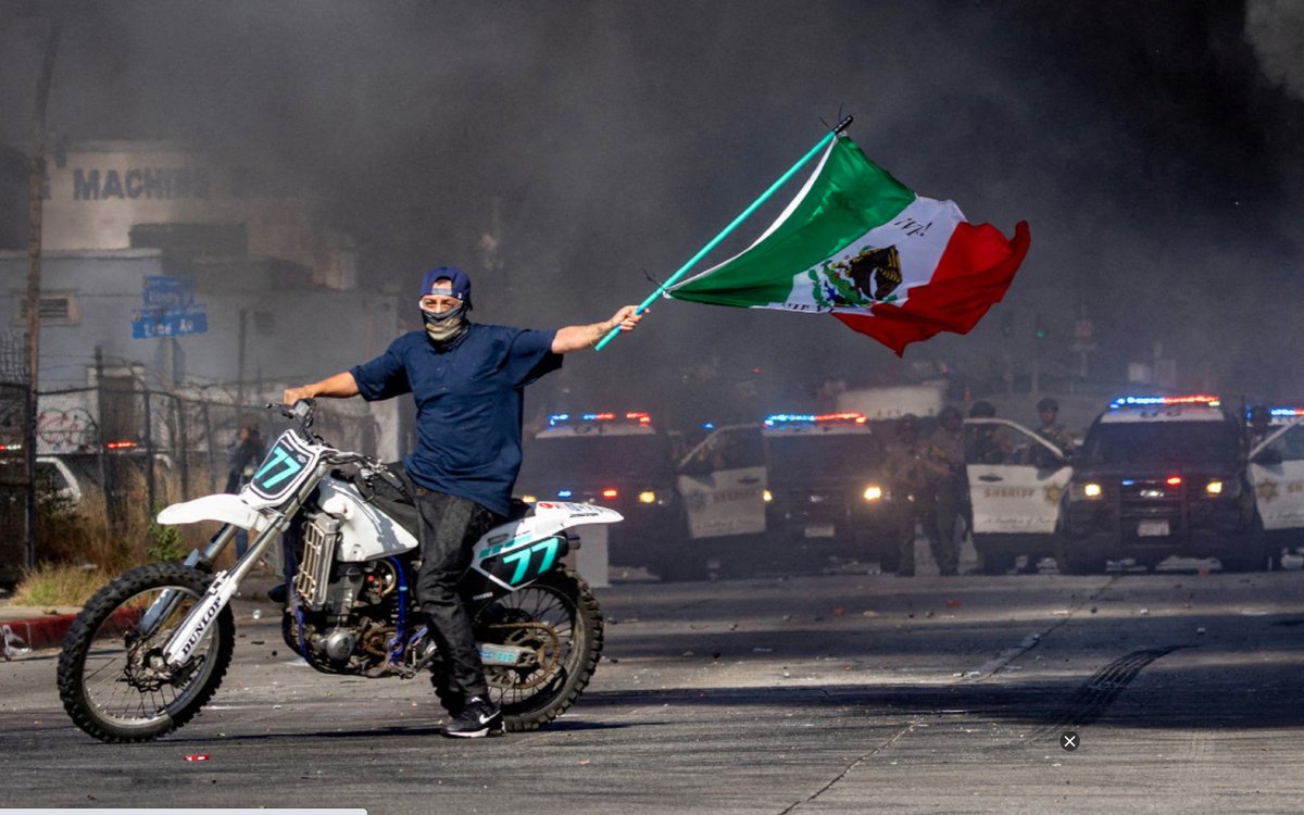 LuisHuRRa's tweet photo. A raíz de las protestas en Los Ángeles por las políticas anti-migrante d Donald Trump, esta ciudad y por supuesto el estado d California se han convertido en el epicentro d la discusión en las redes sociodigitales del mundo, abro🧵para explicar el impacto digital sobre el tema https://t.co/VQh5G3y2Yw