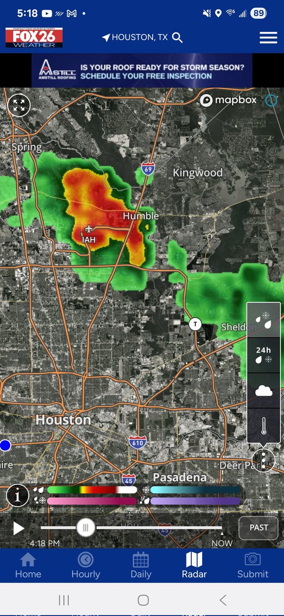 #BreakingNews <a href="/FOX26Houston/">FOX26Houston</a> Thunderstorms have caused a brief ground-stop at Bush Intercontinental, this afternoon. #YourGulfCoastWeatherAuthority