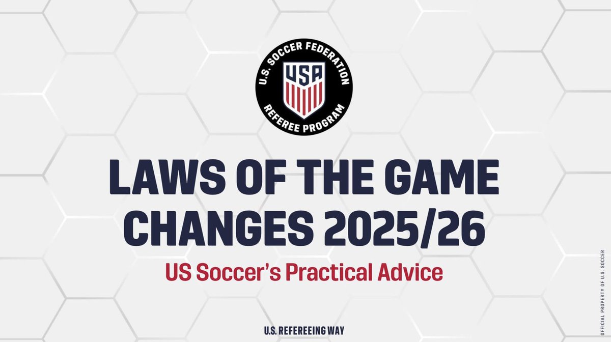 ussoccer's tweet image. The IFAB has announced changes to the Laws of the Game that will go into effect starting on July 1st.

Learn More: ussoc.cr/LOTGRules