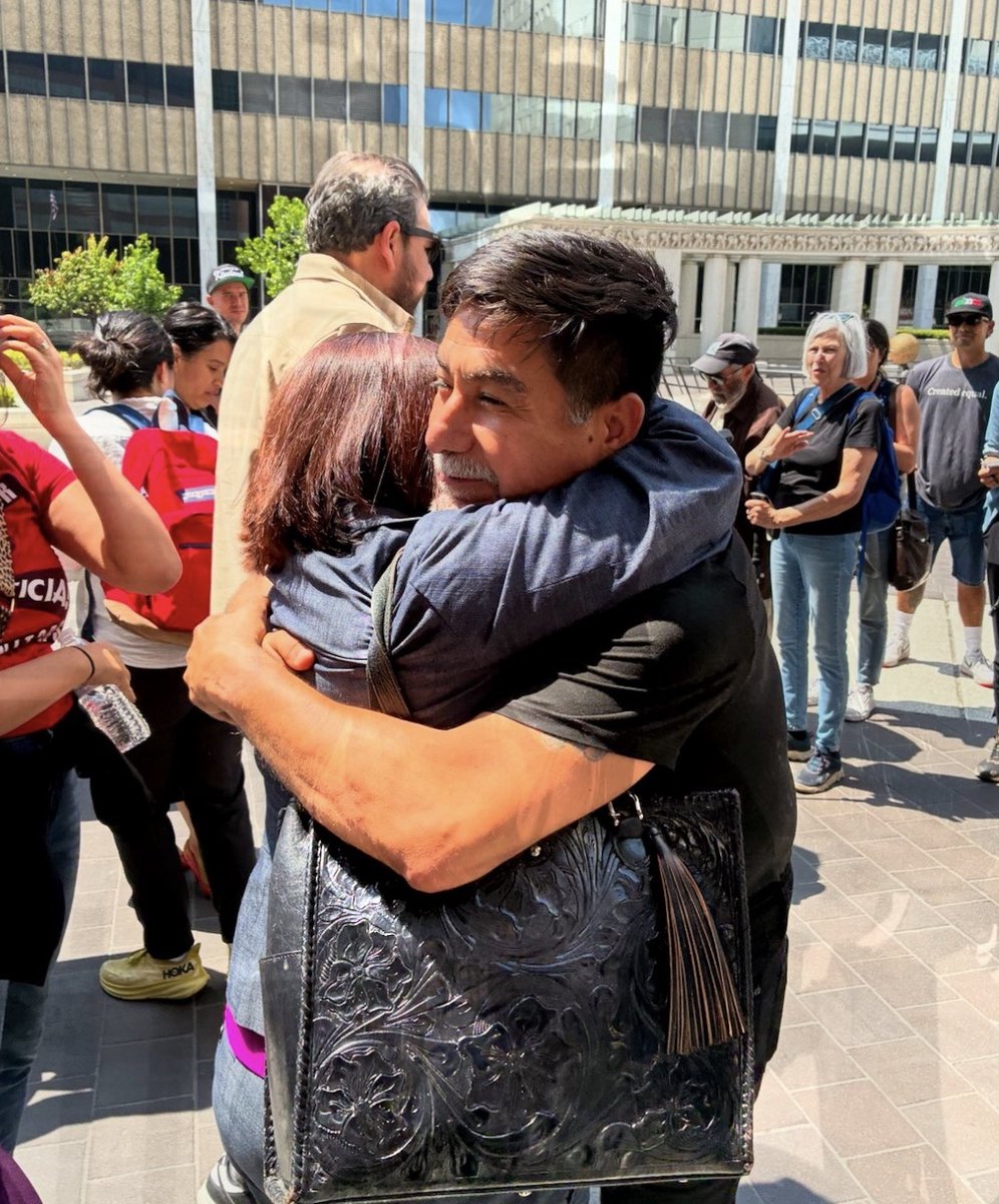 SEIU26's tweet image. DAVID IS RELEASED! Earlier today we joined thousands of people across the country to demand #FreeDavidEndRaids, and this news just came in! He still faces an unjust felony charge. The fight continues, but we are filled with joy that our friend is released!