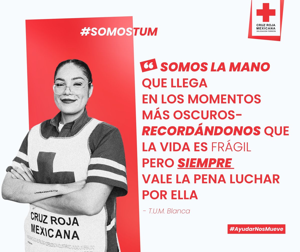 #SomosTUM 
Gracias por siempre luchar por nuestras vidas. 

#AyudarNosMueve #cruzroja