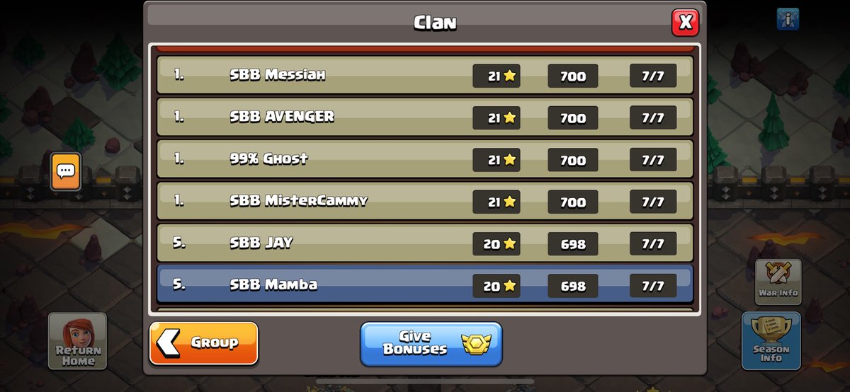 Added a Silver medal to our #CWL Trophy Case!🔥

43 Star Average on Offense
39.6 Star Average on Defense

Solid week, new PB in stars for Guff (in C1) but lots of room for improvement!

We’re always recruiting! Open a ticket in discord.gg/SyndicateBB

#ClashOfClans #ClashOn #CoC