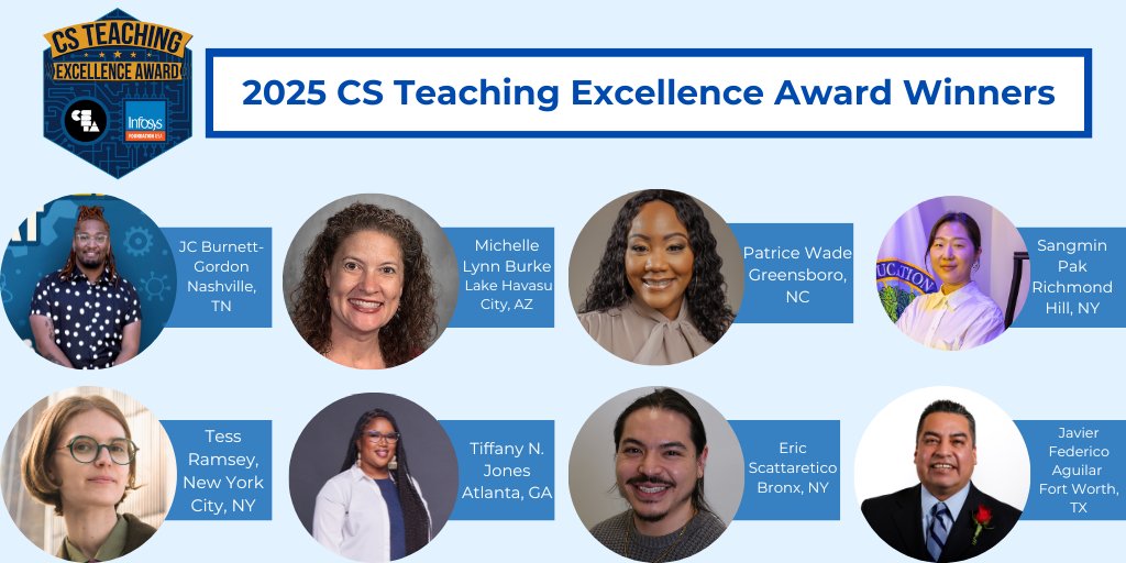 Ms. Tiffany N. Jones (@asocialblenerd) on Twitter photo Thank you <a href="/InfyFoundation/">Infosys Foundation USA</a> <a href="/csteachersorg/">CS Teachers Association (CSTA)</a> for supporting #CSTeachers. I’m proud to be selected as a winner for this year’s CS Excellence Awards. csteachers.org/excellence #CSTA2025
<a href="/GlobalImpactAc1/">Global Impact Academy</a>
<a href="/FultonCoSchools/">FultonCountySchools</a>
<a href="/DoDstem/">DoDSTEM</a>
<a href="/USAEOP/">U.S. AEOP</a>
<a href="/GaDOE_CS/">GaDOE_CS</a> Thank you <a href="/InfyFoundation/">Infosys Foundation USA</a> <a href="/csteachersorg/">CS Teachers Association (CSTA)</a> for supporting #CSTeachers. I’m proud to be selected as a winner for this year’s CS Excellence Awards. csteachers.org/excellence #CSTA2025
<a href="/GlobalImpactAc1/">Global Impact Academy</a>
<a href="/FultonCoSchools/">FultonCountySchools</a>
<a href="/DoDstem/">DoDSTEM</a>
<a href="/USAEOP/">U.S. AEOP</a>
<a href="/GaDOE_CS/">GaDOE_CS</a>